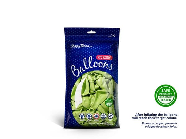 Metalic Lime Grön Ballonger | Starka Ballonger 12cm, 10st Grön