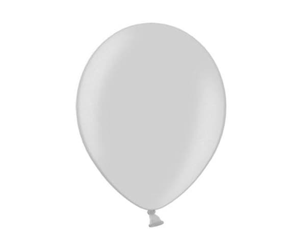 Metalic Silver Snö Ballonger | 10st Ballong-Metallic Silver 27cm