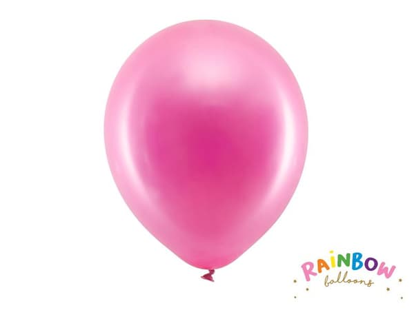 Rosa Ballonger 30cm 10st Rainbow
