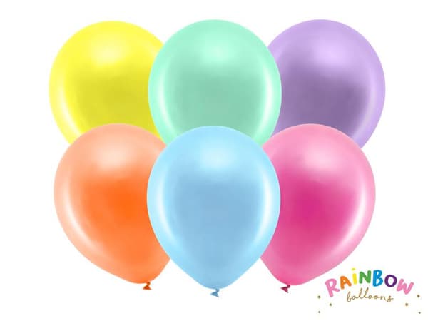 Rainbow Ballonger 30cm metall färger