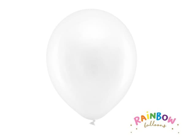 Rainbow Ballonger 30cm metall vit