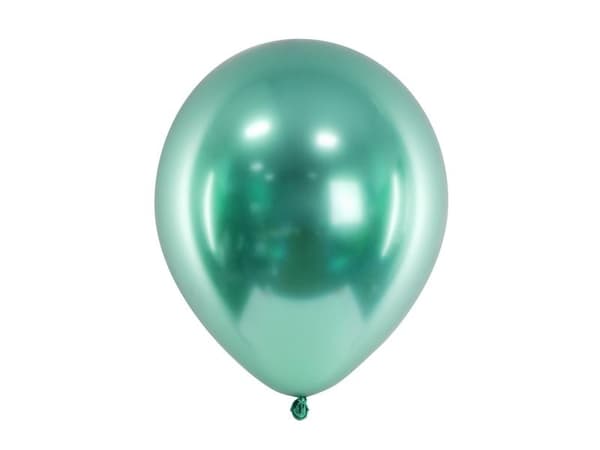 Ballonger Gröna 30cm 10-pack Glansiga Metalllic