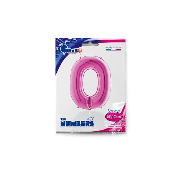 Nummer "0" magenta