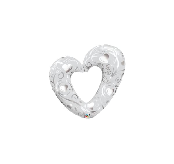 Muoto 'Hearts & Filigrae Pearl White'