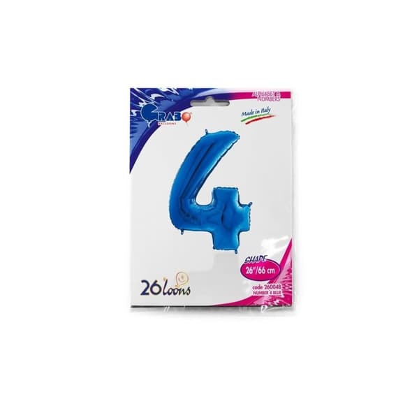 Nummer "4" Blå
