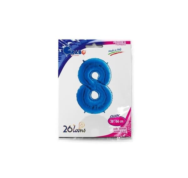 Nummer "8" blå