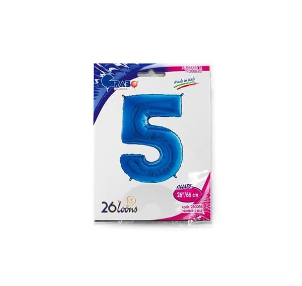 Nummer "5" Blå