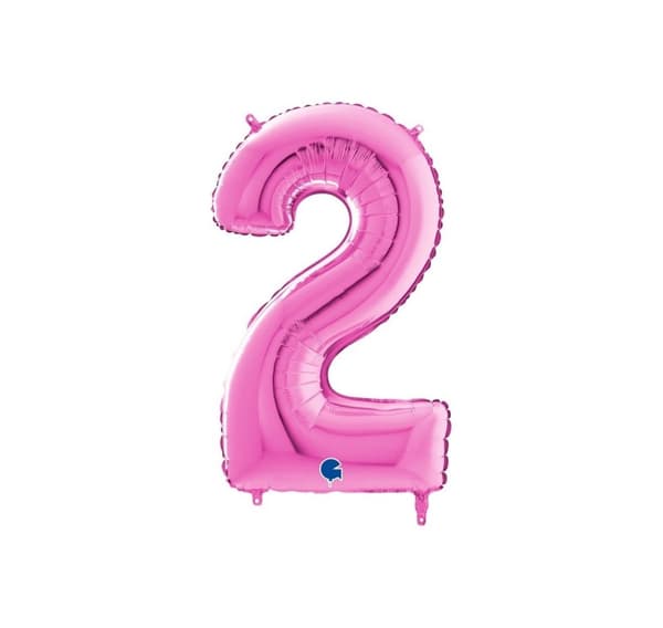 Nummer "2" Magenta