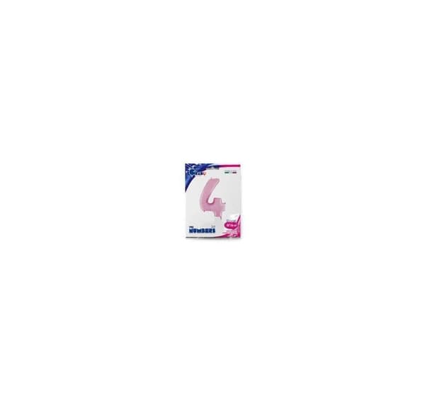 Nummer "4" Pastel Pink