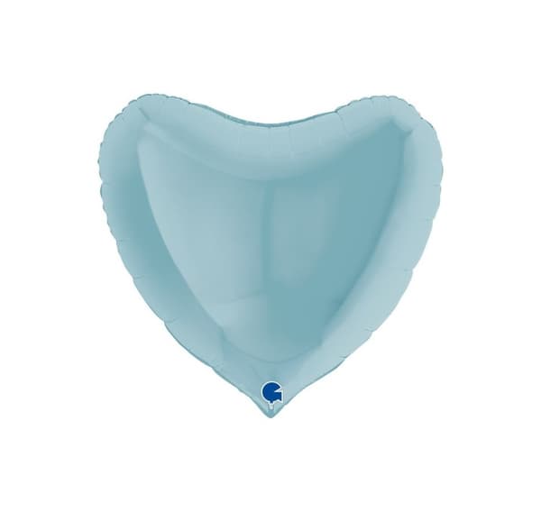 Hjerte pastelblå ballon