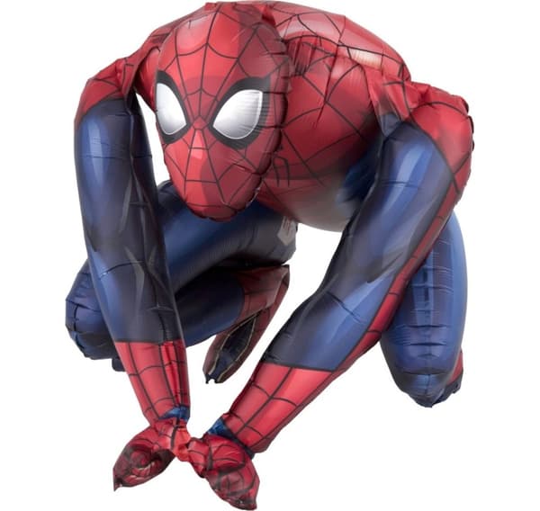 Multi-Balloon Sitting Spider-Man 38 x 38 cm