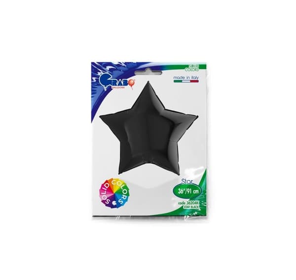 Stjerne svart ballong