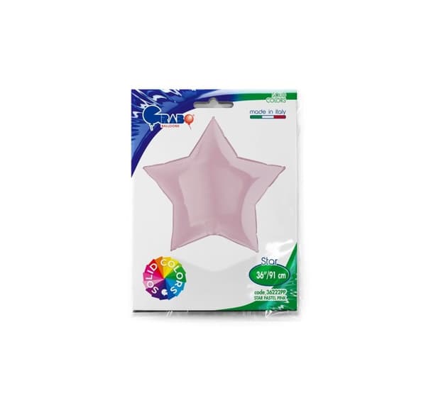 Stjerne Pastel Pink Ballon