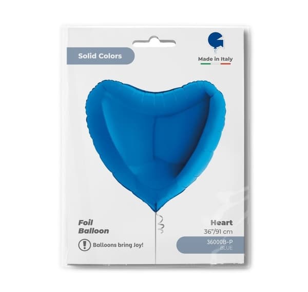 Hjerte blå ballon