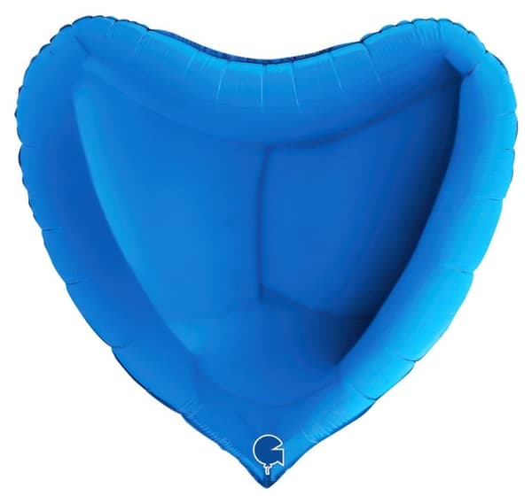 Hjerte blå ballon