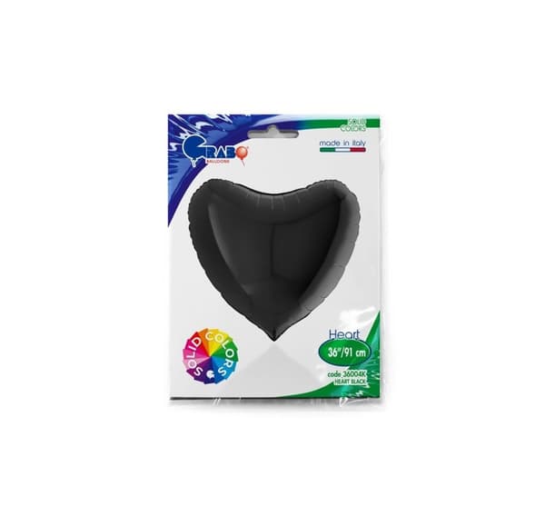 Hjerte Svart ballong