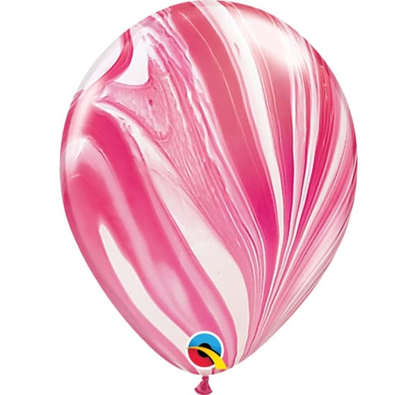 11' Red&Wht Superagate balloner (pakke med 25)