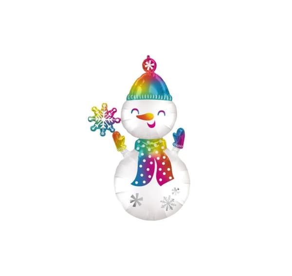 Multi Balloon Satin Snowman 78 cm x 139 cm