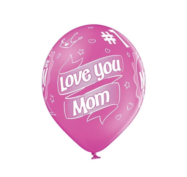 Latex sæt 'Best Mom Ever' (6 stk)