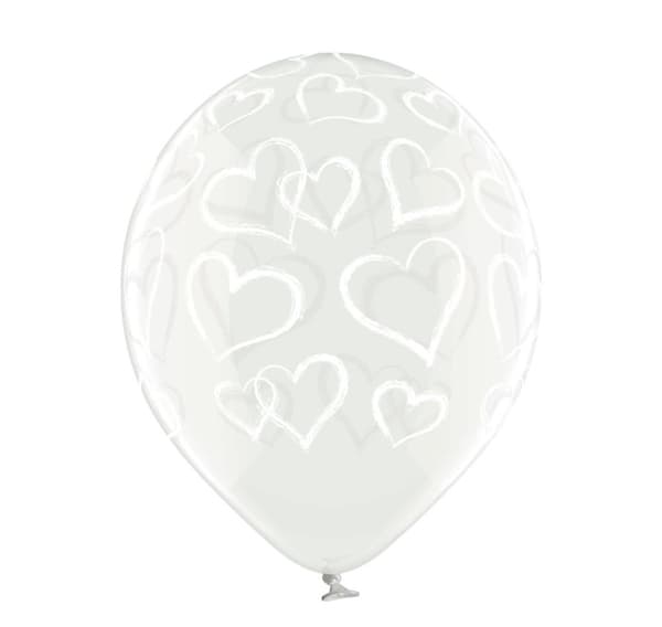 Lateksisetti 'Hearts clear' (6 kpl)