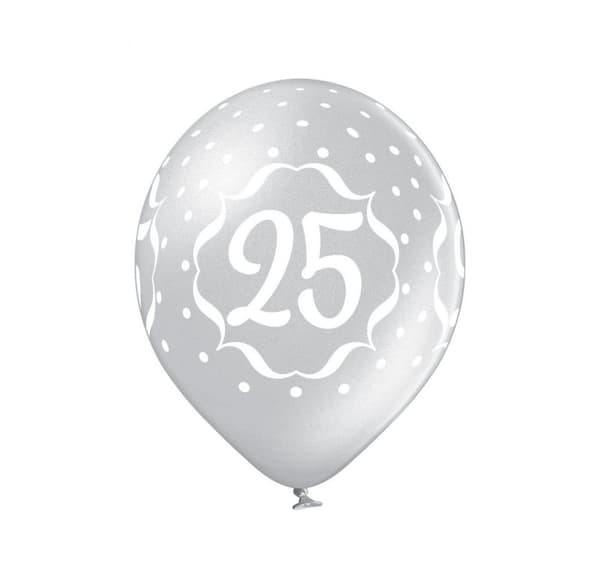 Latex sæt '25th Anniversary' (6 stk)