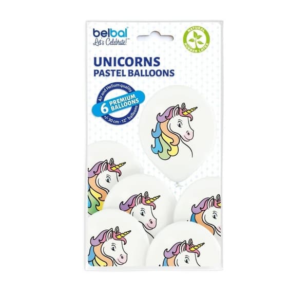 Latekssett 'Unicorn' (6 stk)