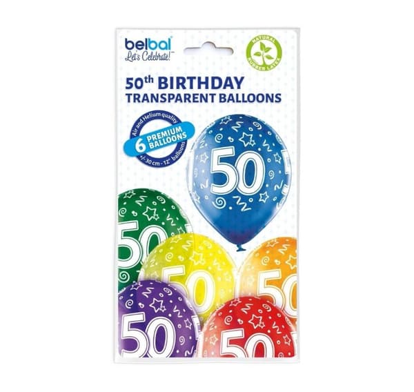 Latekssett '50th Birthday' (6 stk)