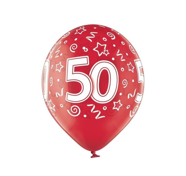 Latekssett '50th Birthday' (6 stk)