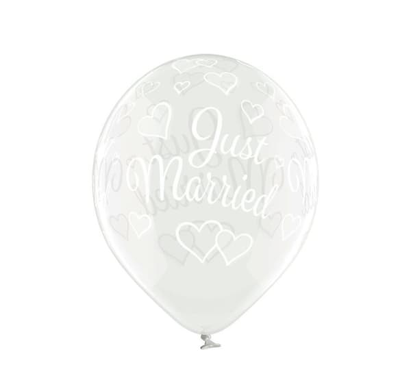 Latex sæt 'Just Married' (6 stk)