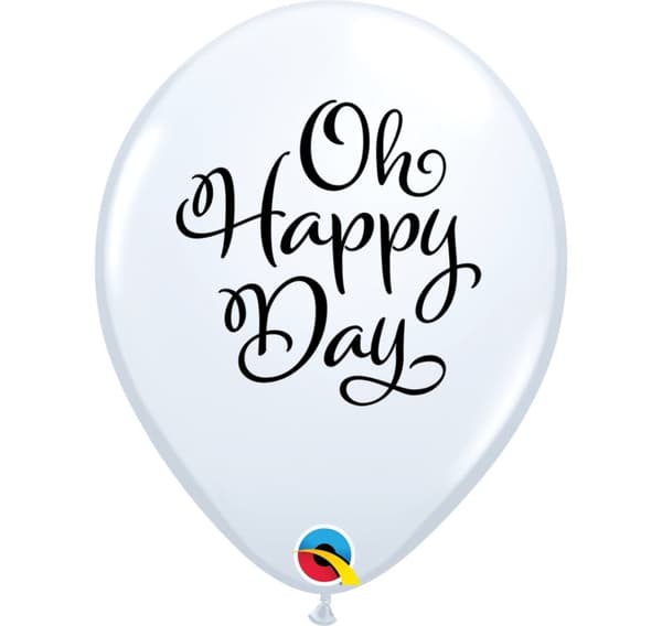 11' Latex balloner wh (Simply Oh Happy Day), 25 i en pakke