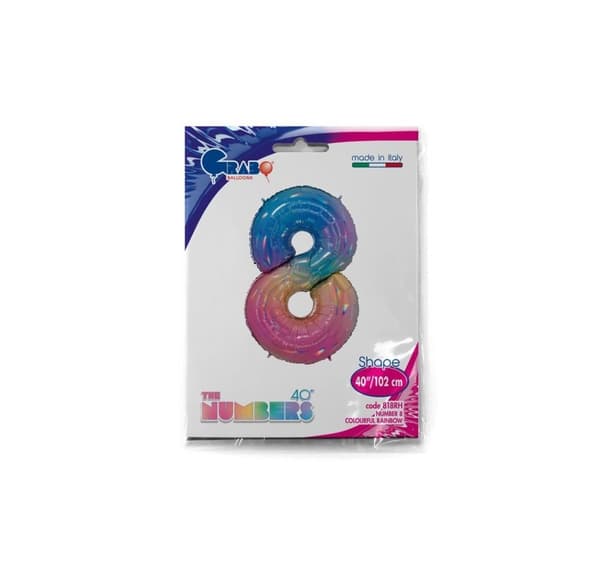 Nummer "8" regnbue