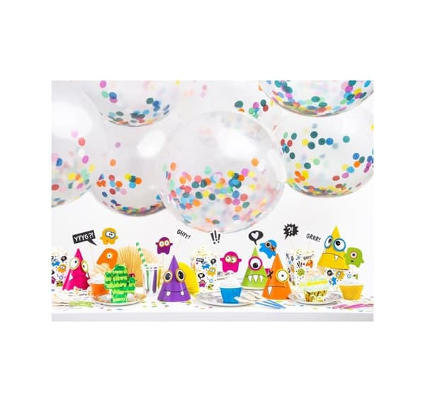 Ballong 1m konfetti sirkler