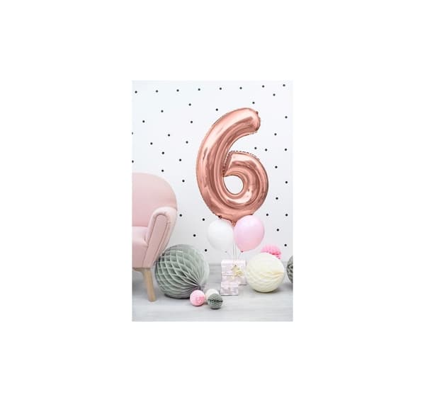 Nummer "6" Rose Gold