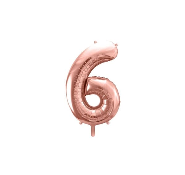 Nummer "6" Rose Gold