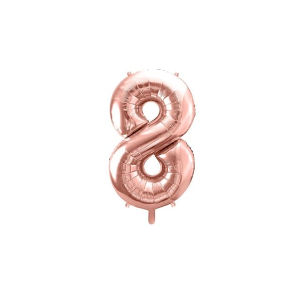 Nummer "8" rosa guld
