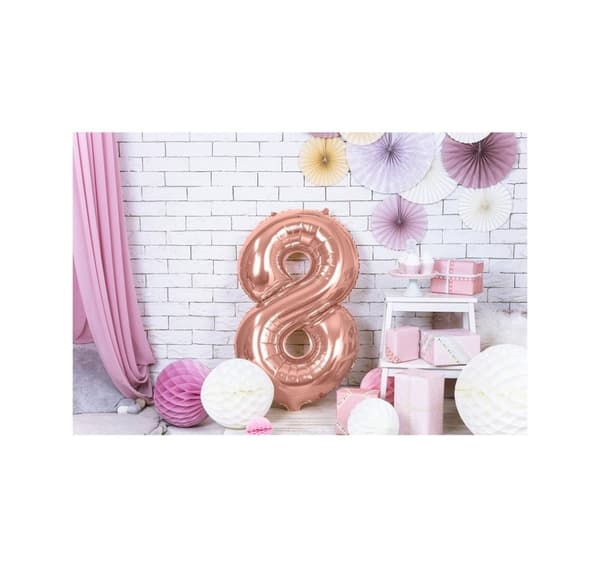 Nummer "8" rosa guld