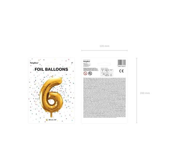 Nummer "6" guld