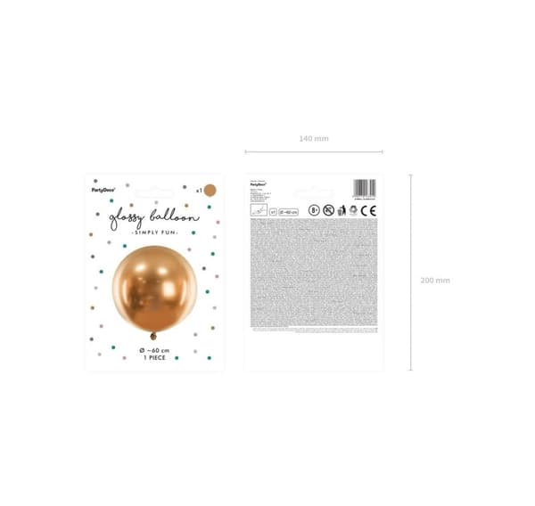 B250 (60 cm) vaarapallo Glossy Gold, 1kpl