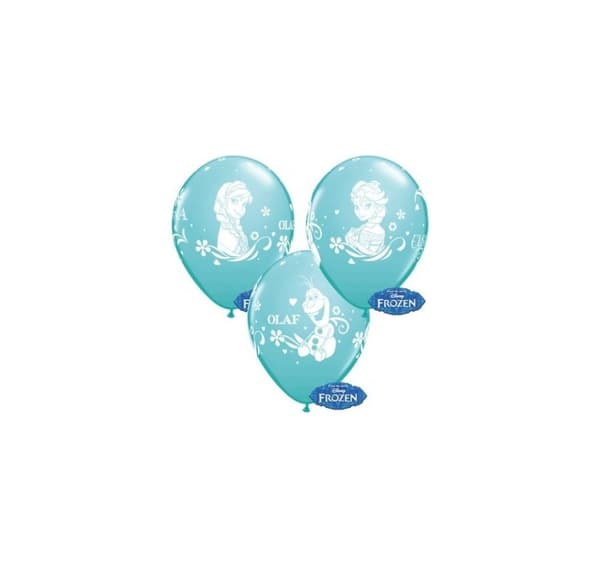 Latex sæt 'Anna, Elsa & Olaf' (6 stk)