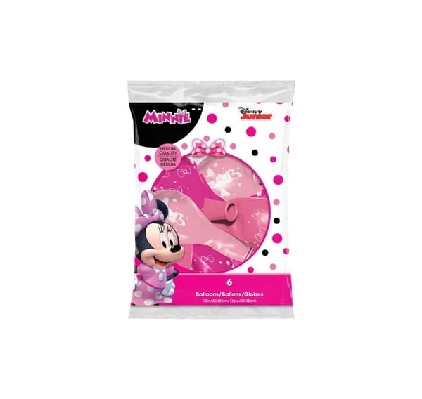 Lateksisetti 'Minnie Mouse' (6 kpl)