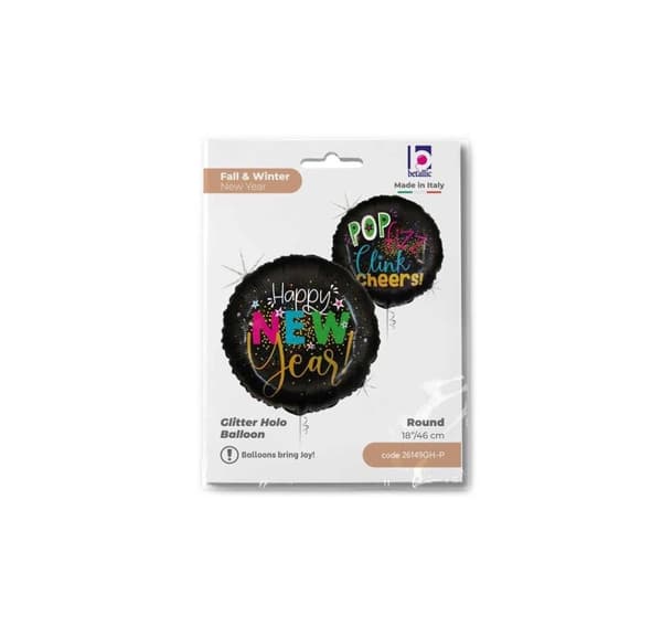 HNY Pop Fizz glitterballon
