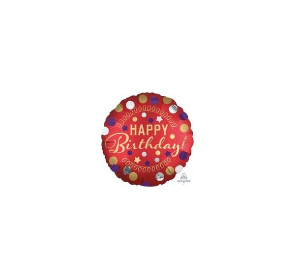 Rød satin festballon