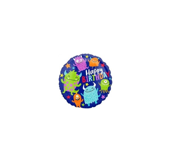 Tillykke med små monstres fødselsdagsballon
