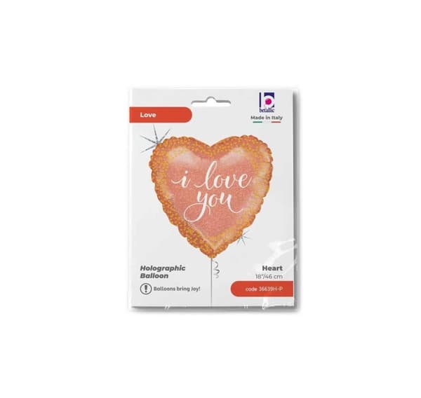Rosa guld kærlighedsballon