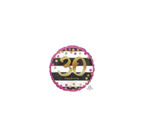 Pink & Gold Milestone 30 ilmapallo