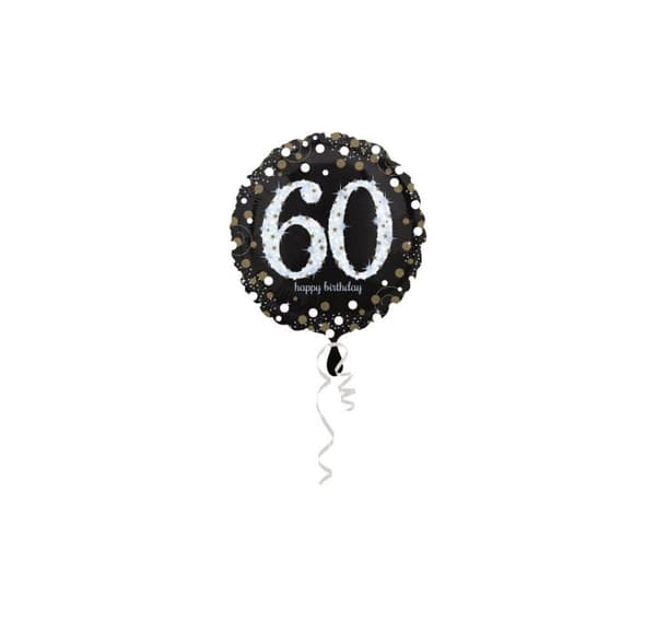 Glitrende fødselsdag 60 ballon