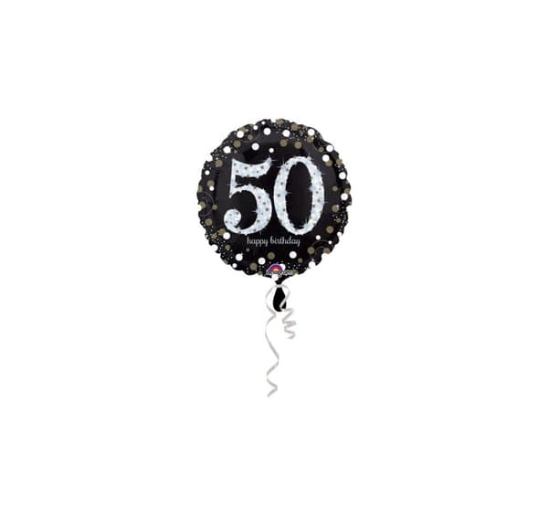 Glitrende fødselsdag 50 ballon