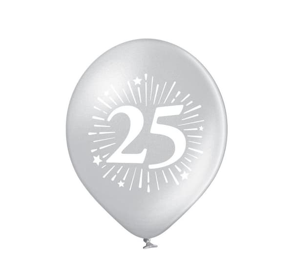 Latex sæt '25th Anniversary' (6 stk)