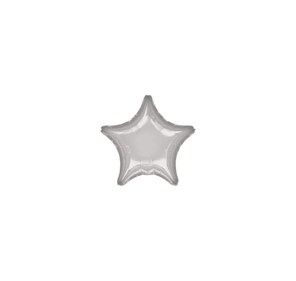 Star Metallic Silver ballong