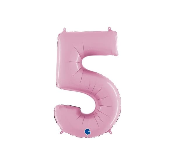 Nummer "5" Pastel Pink